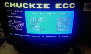 Retro Computing - Chuckie Egg Top Score Table