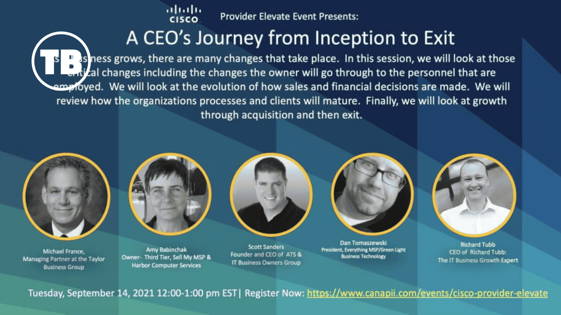 A CEO’s Journey from Inception to Exit: Cisco Provider Elevate Virtual Conference image